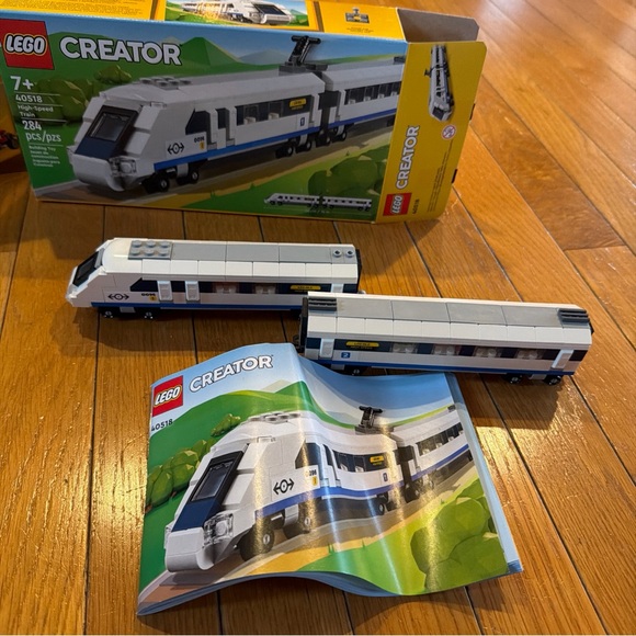 2 Lego Creator Sets High Speed Train 40518 Flat Bed Truck Helicopter 31146 - Picture 2 of 7